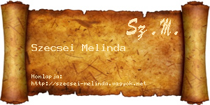 Szecsei Melinda névjegykártya